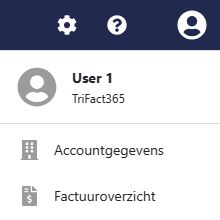 Accountgegevens, TriFact365