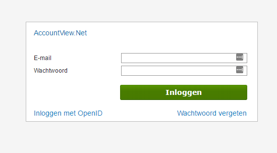 AccountView.Net login screen