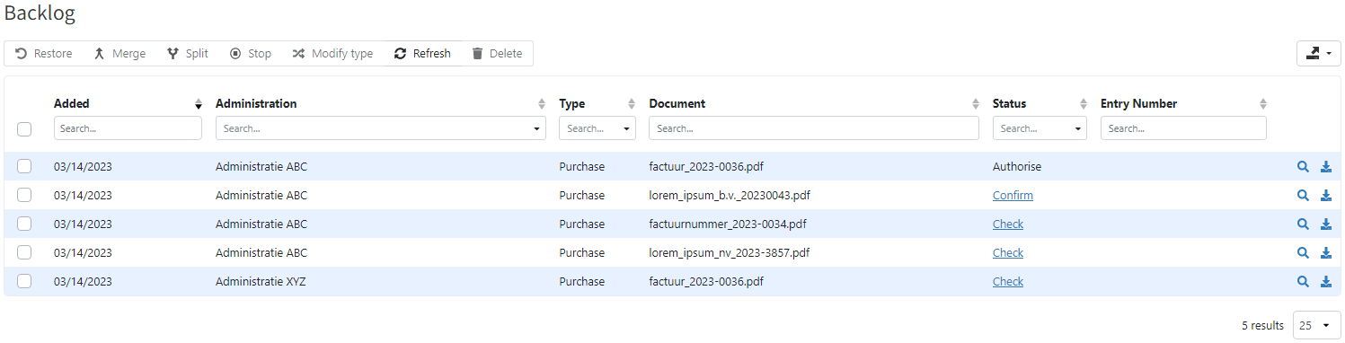 Backlog | Work Description | TriFact365 Future Proof Accounting