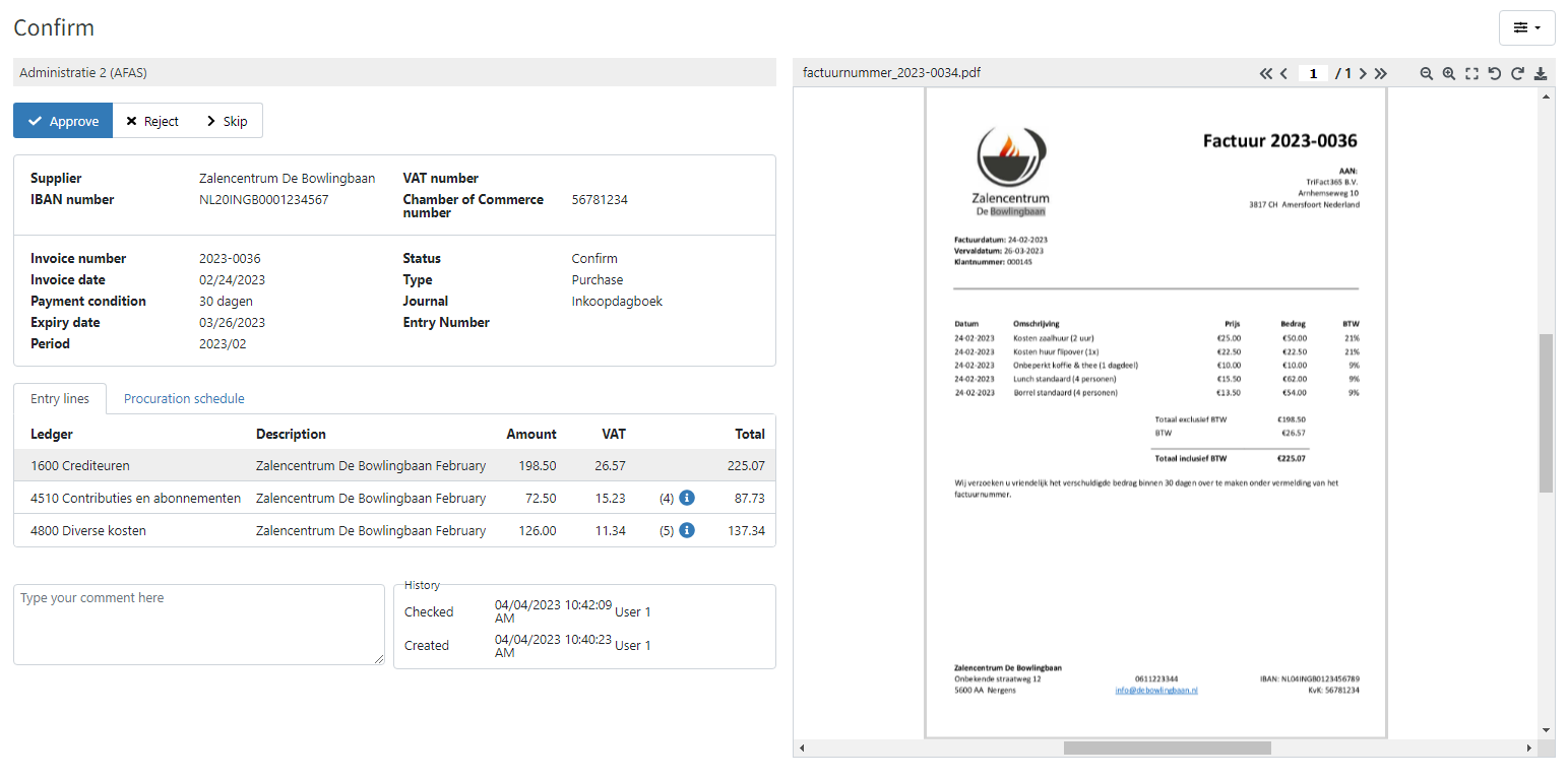 How to confirm | Invoice Authorisation Software | TriFact365